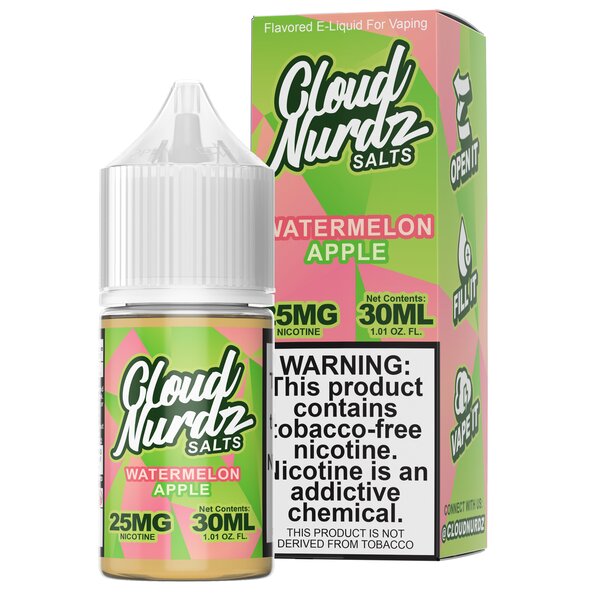 Cloud Nurdz Synthetic Salt - Watermelon Apple 30ml