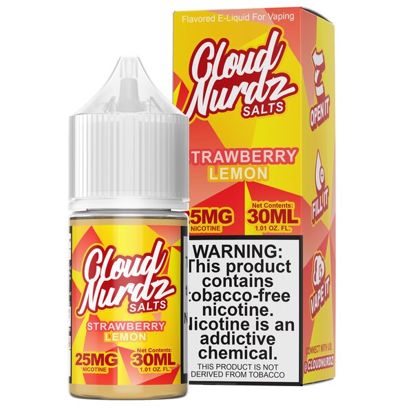 Cloud Nurdz Synthetic Salt - Strawberry Lemon 30ml